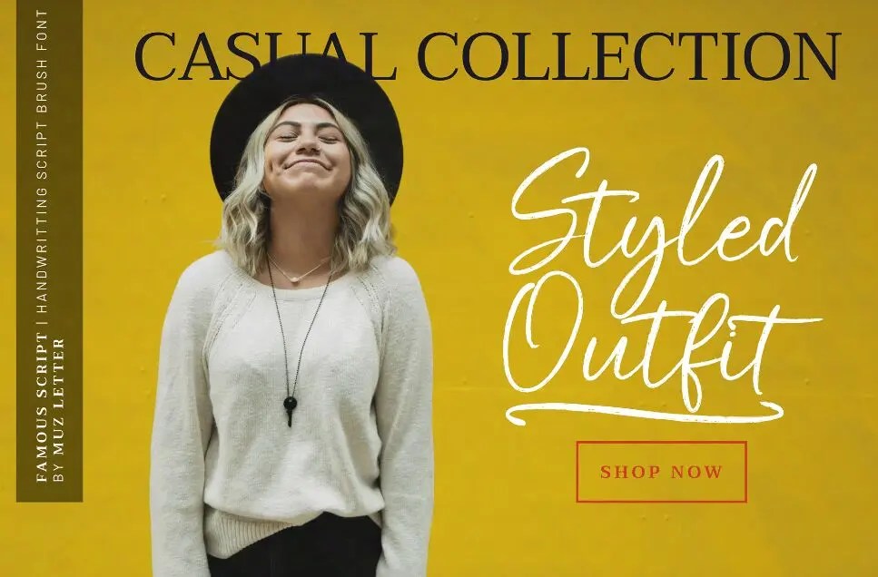 Famous Handwritten Brush Script Font
