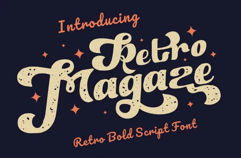 Retro Magaze Bold Script Font
