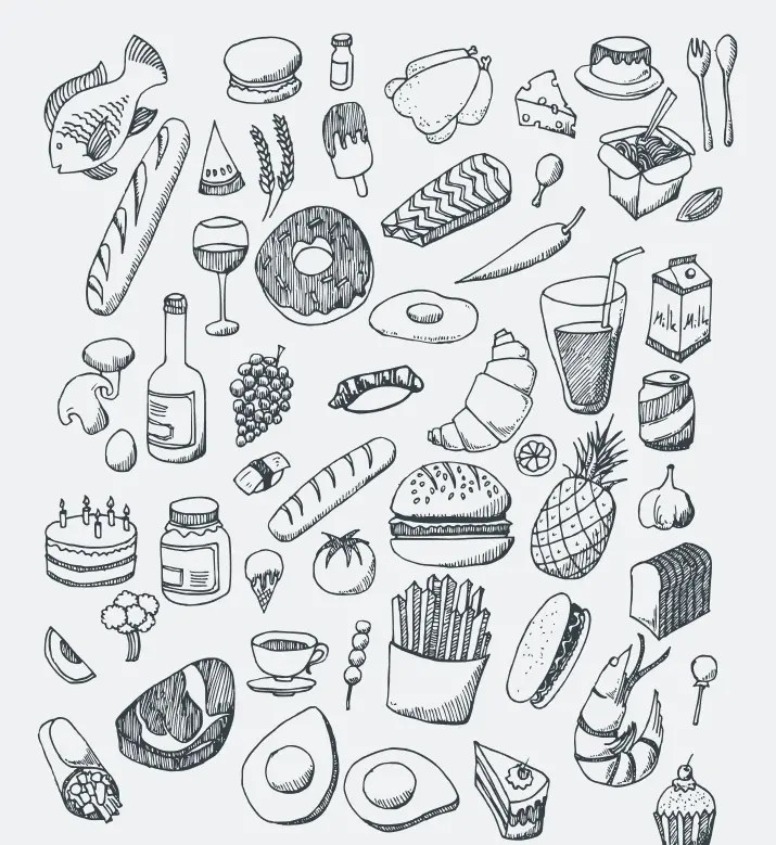 Food Vector Shapes Collection