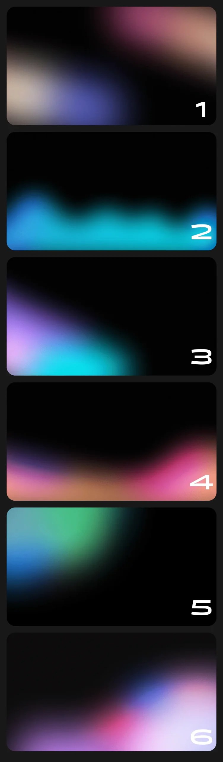 6 UHD Grainy Gradient Background Images