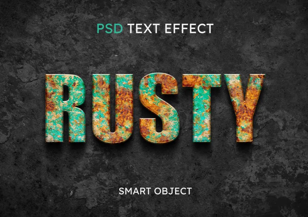 Rusty PSD Text Effect