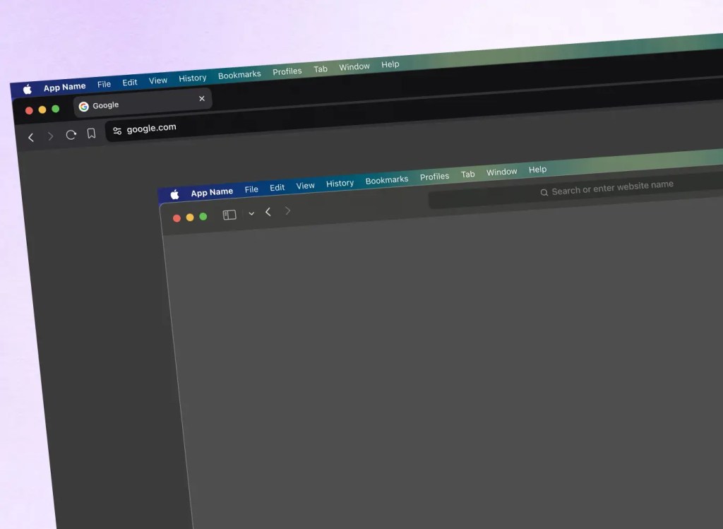 macOS Browser UI Kit