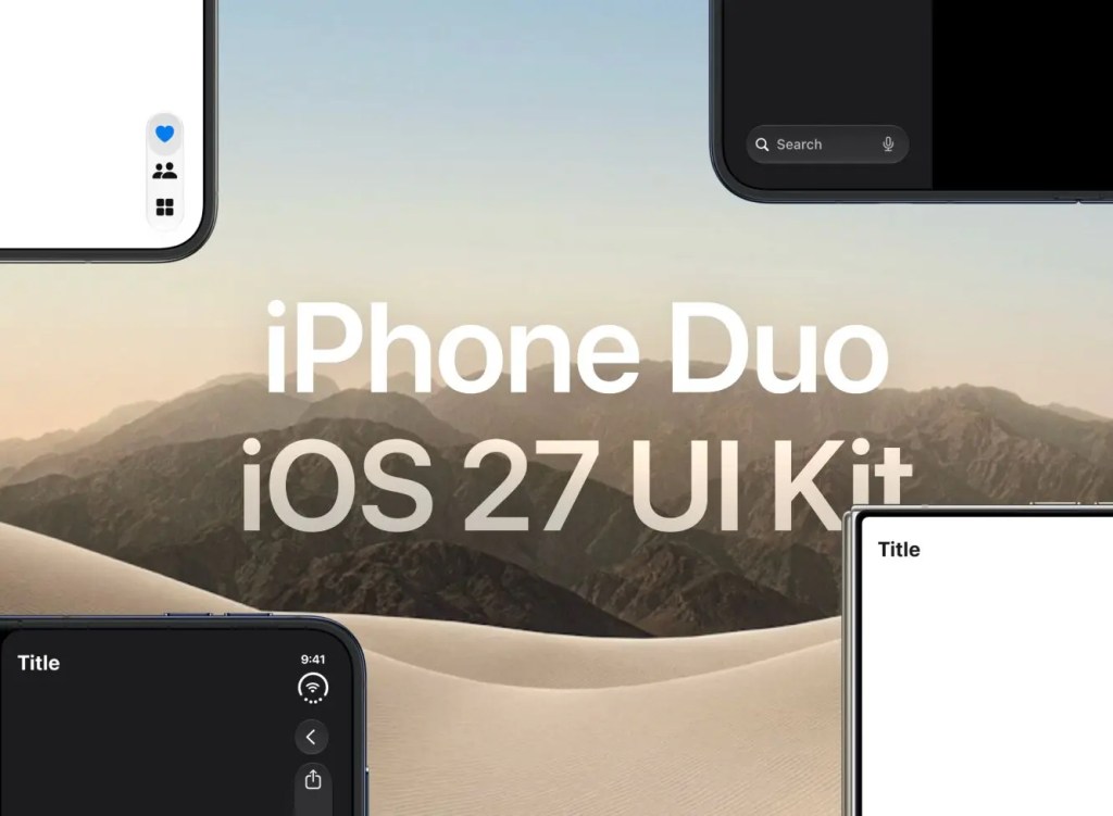 iPhone Duo iOS 27 UI Kit Figma