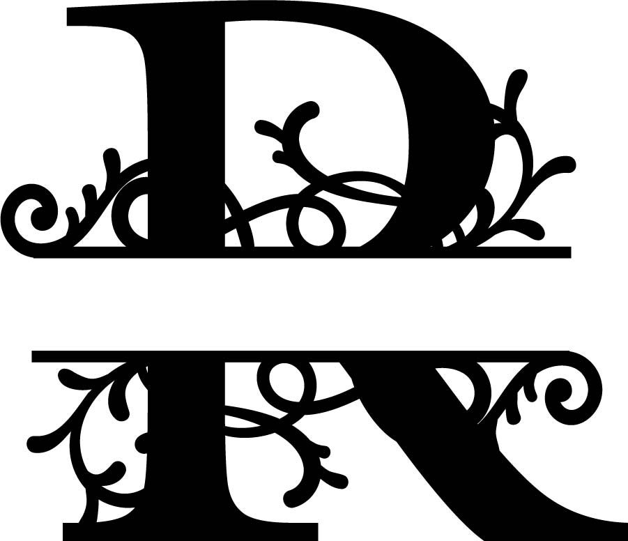 Download one of our great free design resources and get those initials just the way you want. Split Monogram Letter R Dxf File Free Download 3axis Co