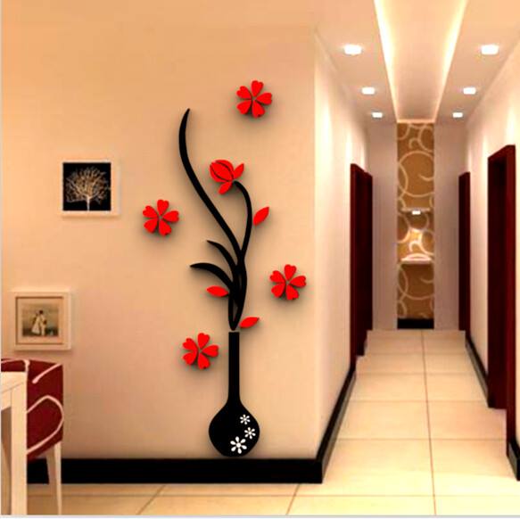 Vase Flower Tree Crystal Acrylic Wall Art Free Vector Cdr Download 3axis Co
