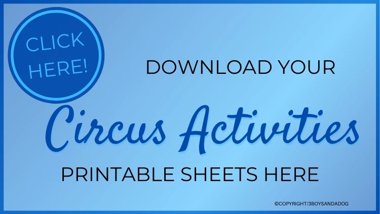Circus printable worksheets
