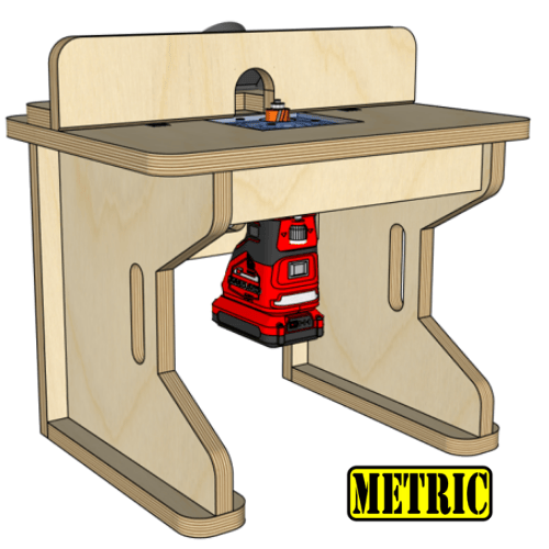 Woodworking plans from 3B Woodworking to build a compact router table. This Router Table is made of wood, and feature a simple way to turn your palm router into a router table. These build plans also includes DXF and SVG files for use with CNC machines.