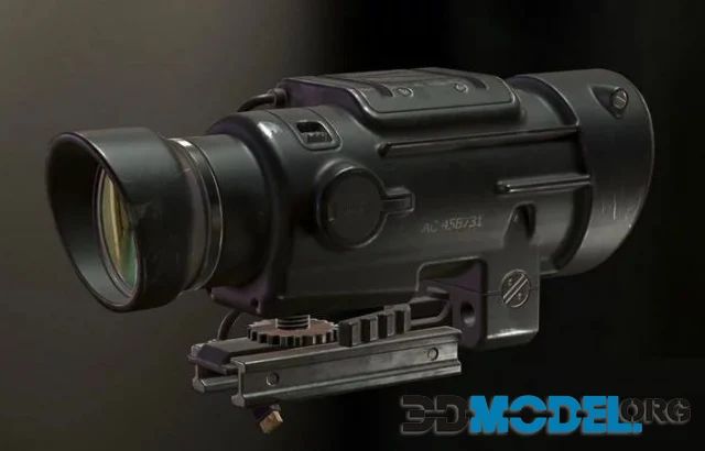 3d Model Sniper Scope Pbr - Premium City Art Gallery - Ultra HD