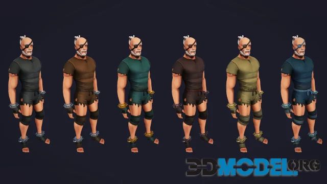 Unity Asset Prisoner Armor Set Stylized Rpg Novice Armor Set - Ocean Art Collection - 8K Quality