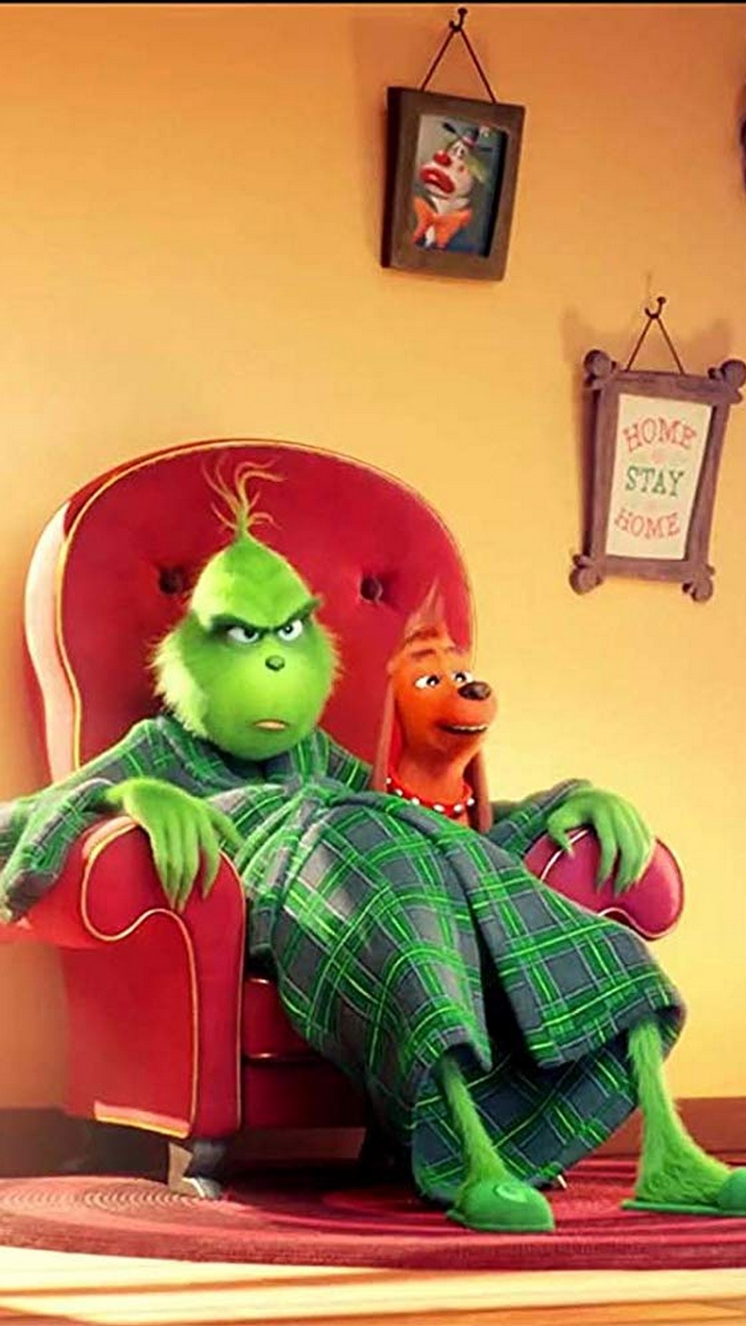 This wallpaper features red candles and a christmas gift too. The Grinch Android Wallpaper 2022 Android Wallpapers