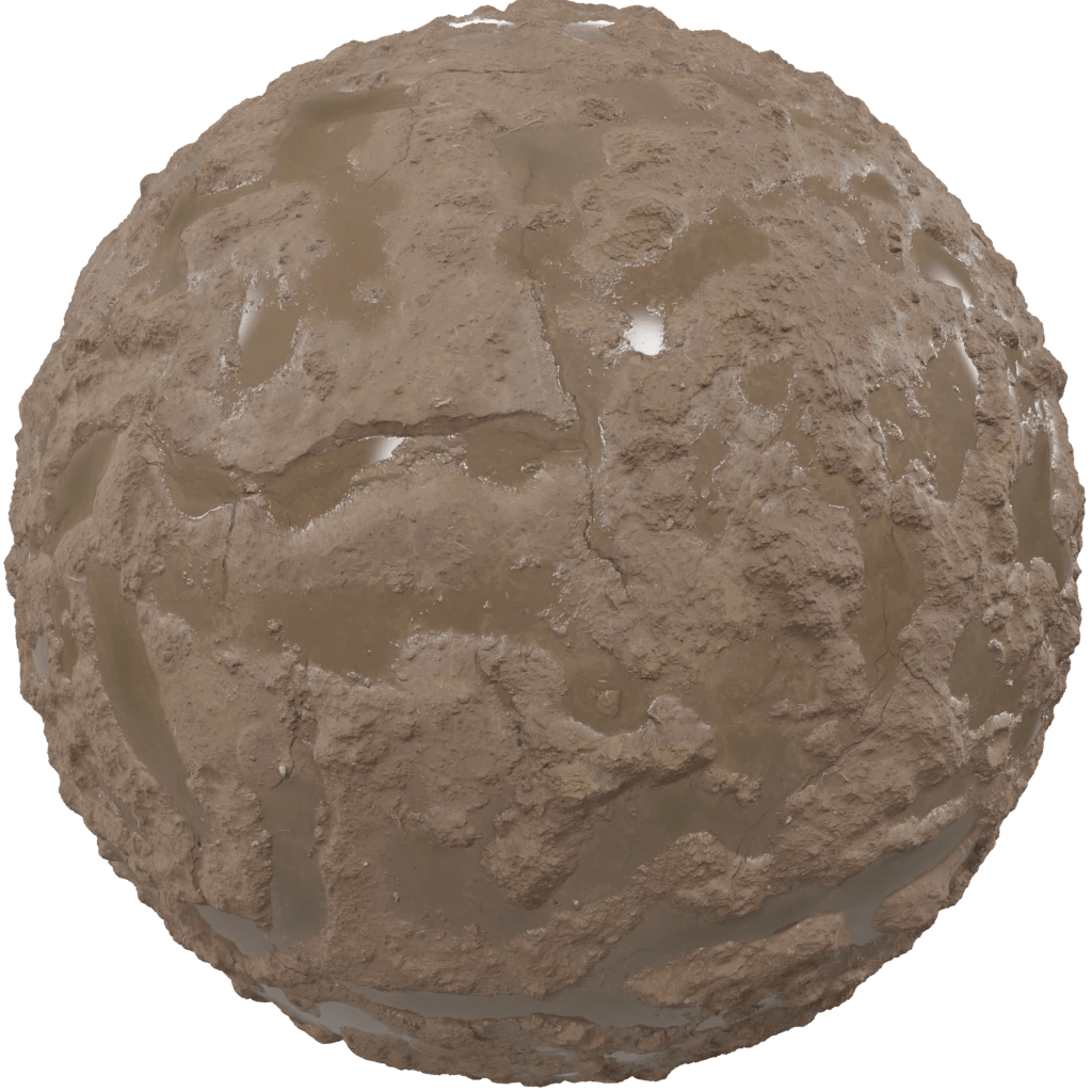 Muddy wet soil pbr material