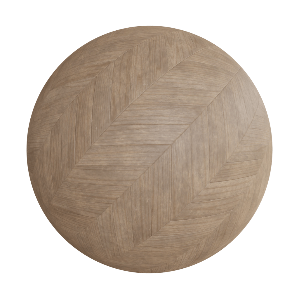 Oak wood small herringbone pattern pbr material