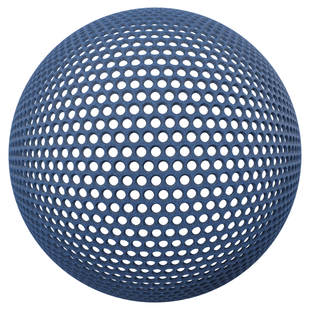 Blue perforated fabric pbr material
