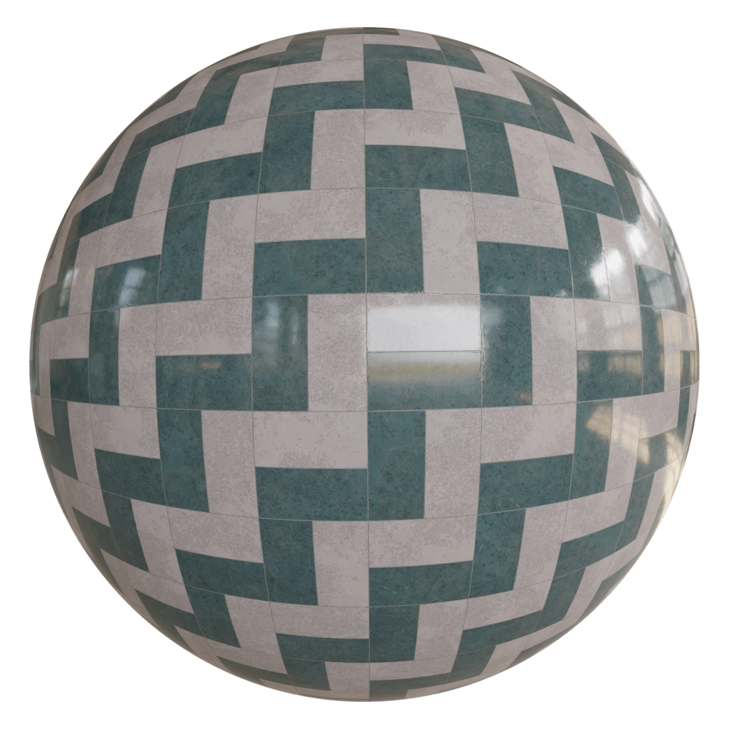 Carrara marble zig zag pattern pbr material