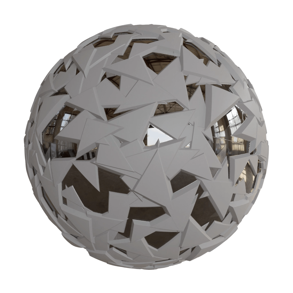 Mirror wall with random triangles - pbr material