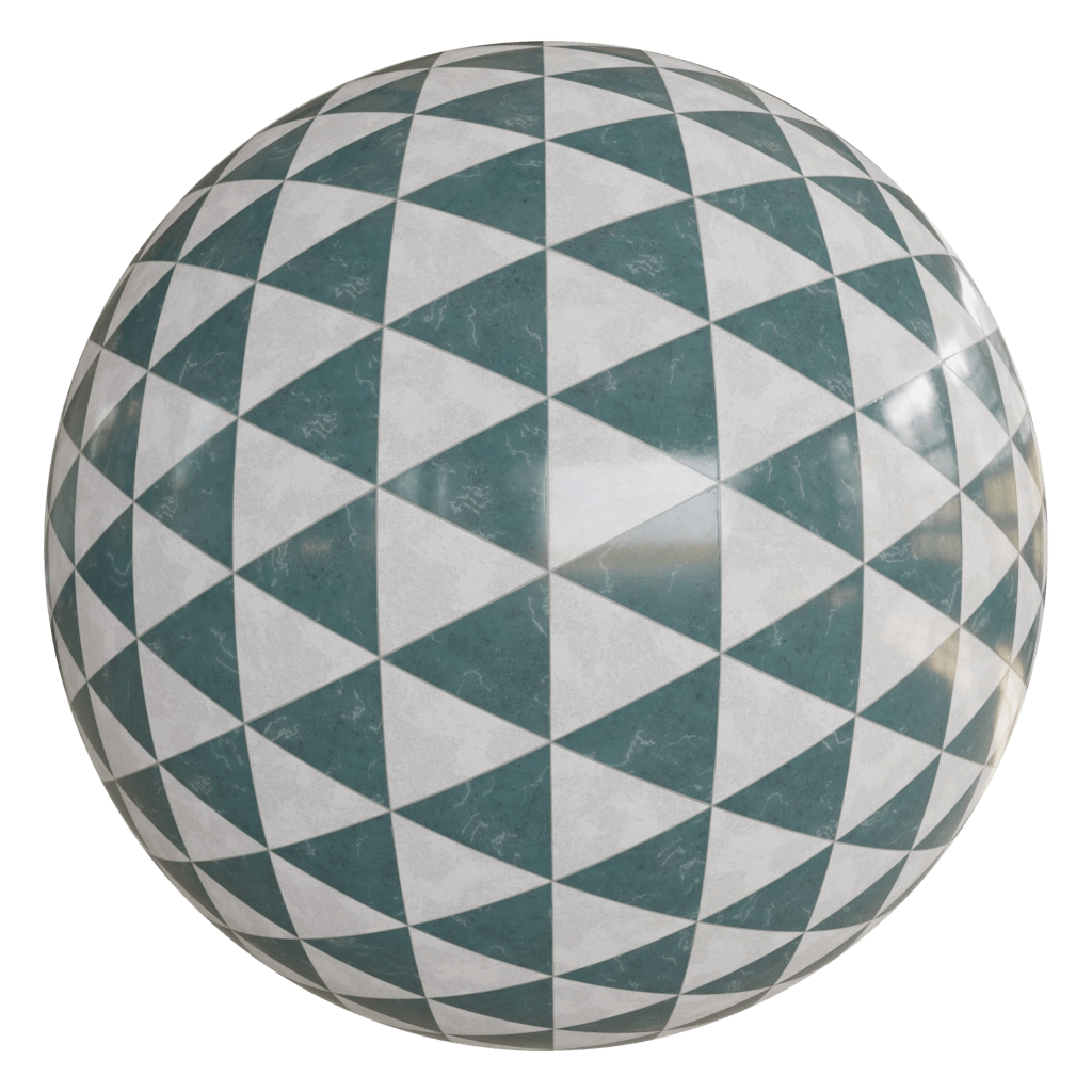 Marble Triangle tile design pbr material