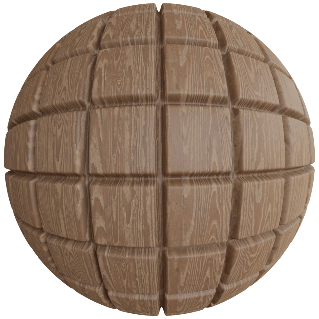 wooden square wall design pbr material