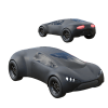 Black futuristic car - 3d model