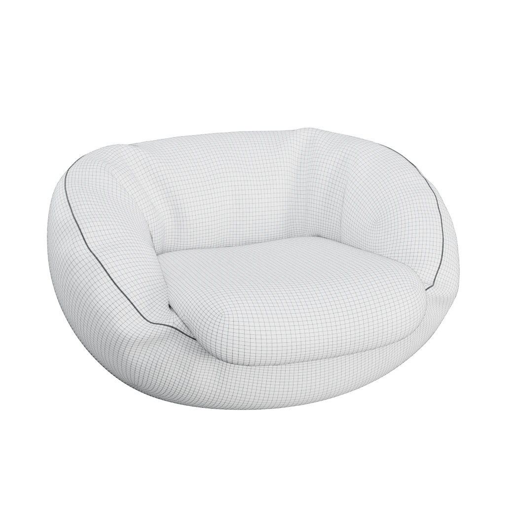 Leather beans sofa - 3d model