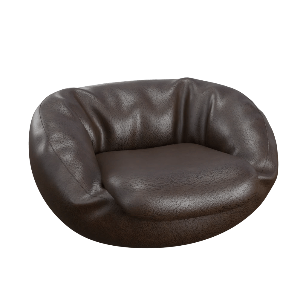 Leather beans sofa - 3d model