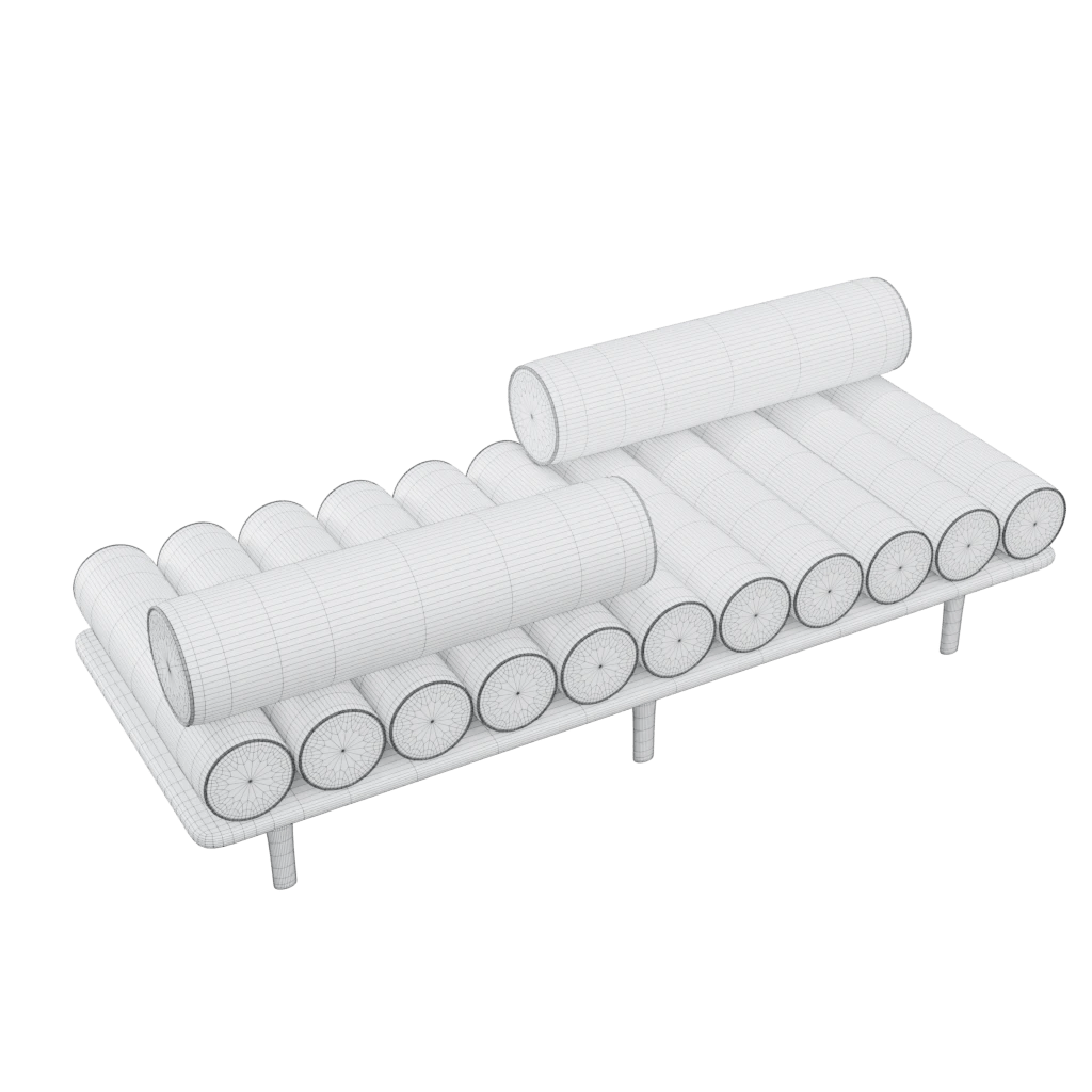 five to nine sofa - 3d model