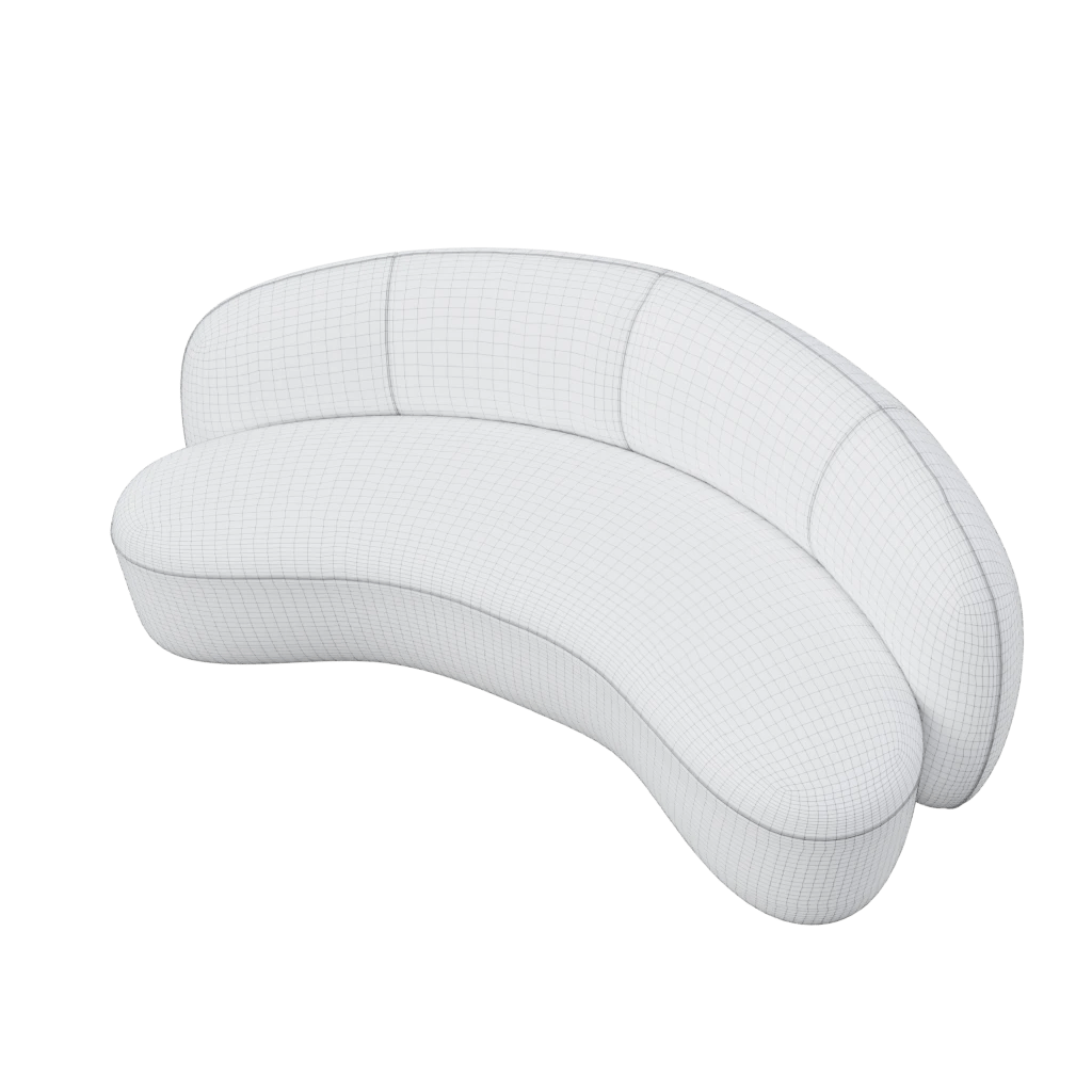 Julep mini sofa pouf - 3d model