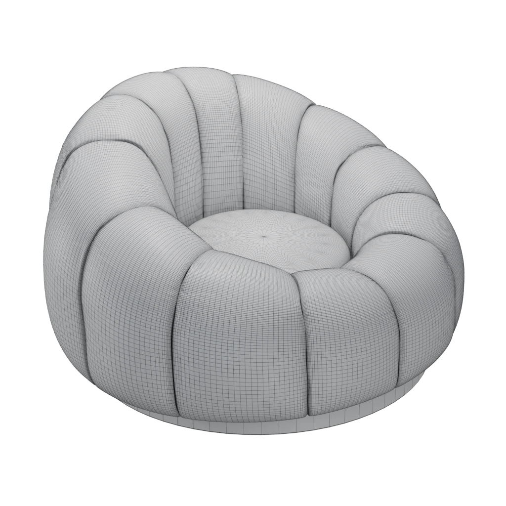 Luxury Pumpkin Sofa - 3d model