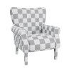 wingback armchair- 3d model
