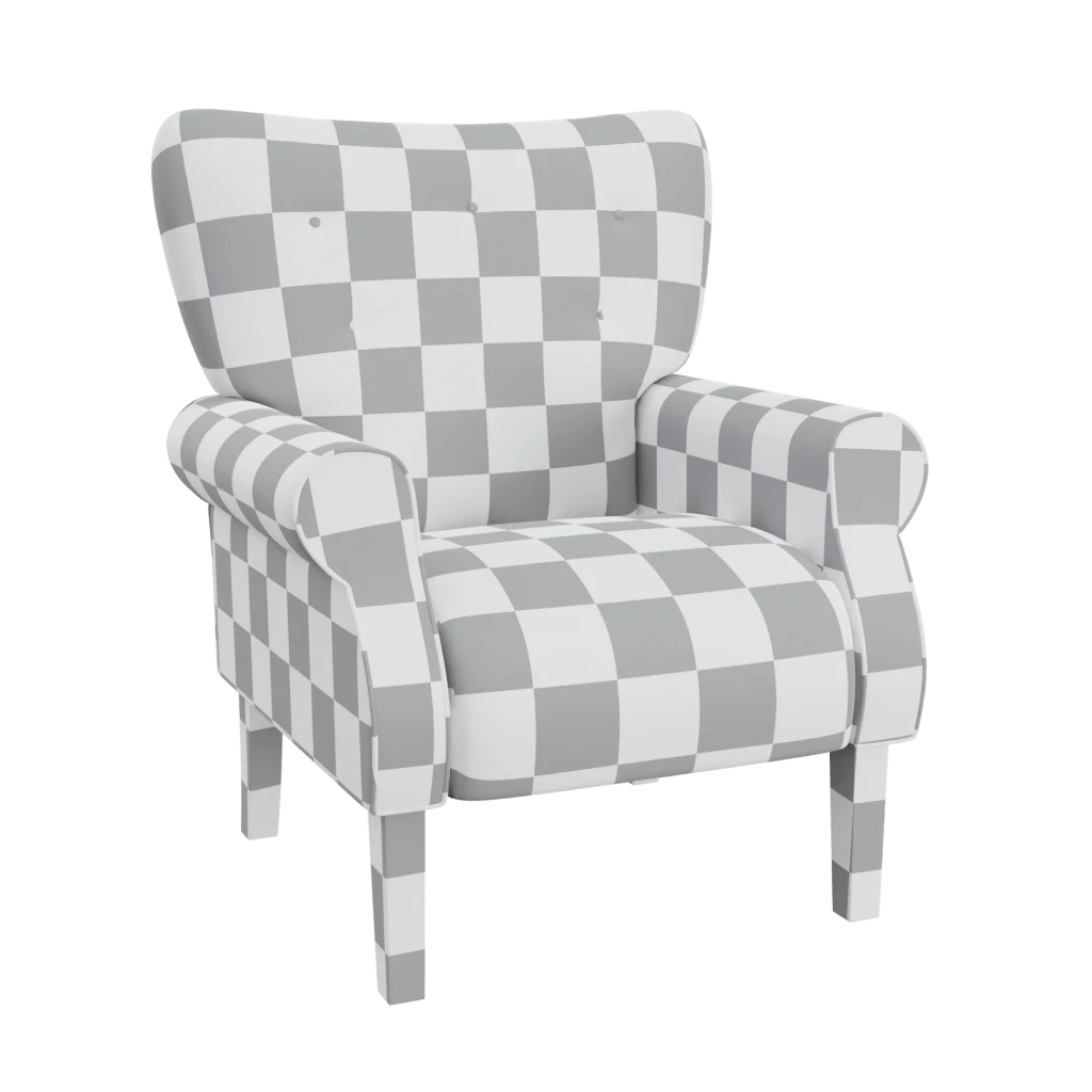 wingback armchair- 3d model