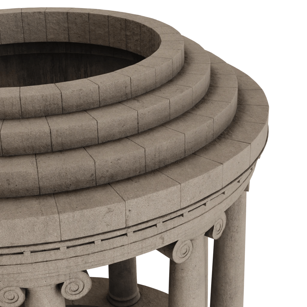 Ancient Greek round monument - 3d model