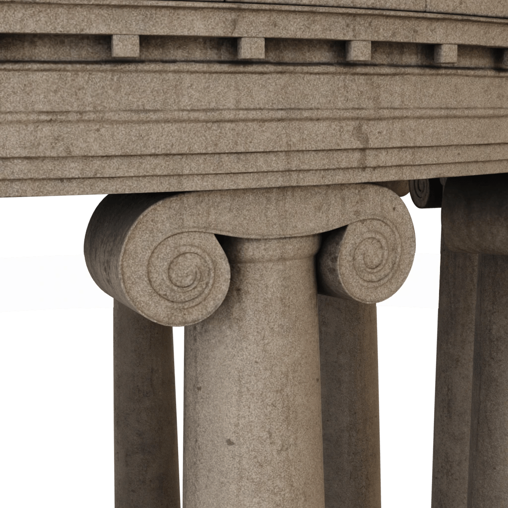 Ancient Greek round monument - 3d model