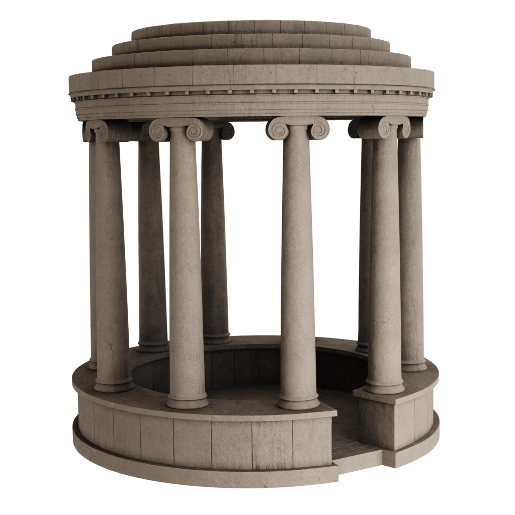 Ancient Greek round monument - 3d model