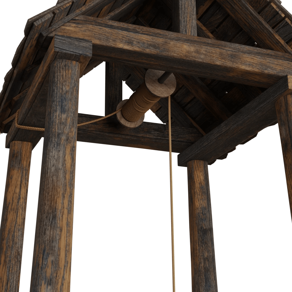 Ancient building water well - 3D model