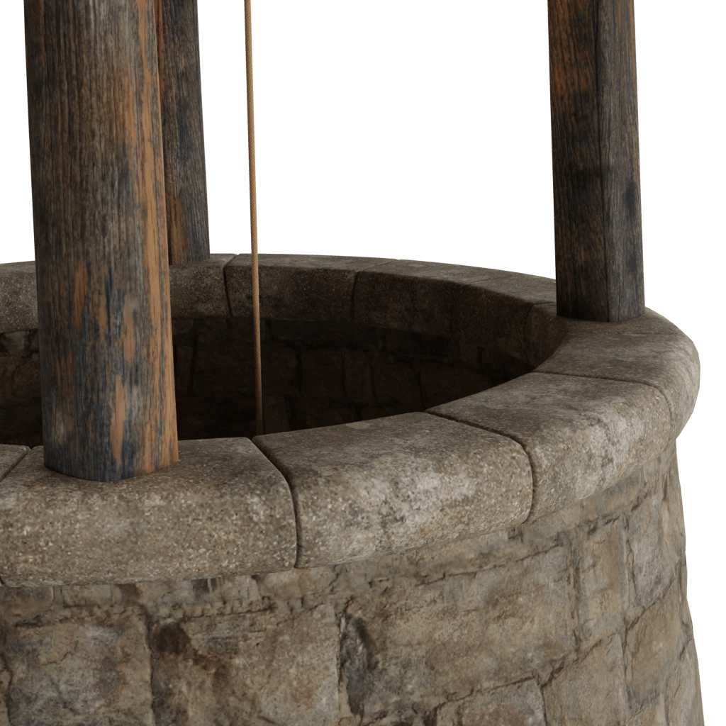 Ancient building water well - 3D model