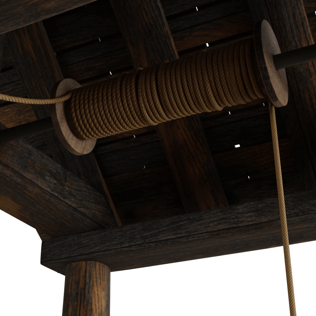 Ancient building water well - 3D model