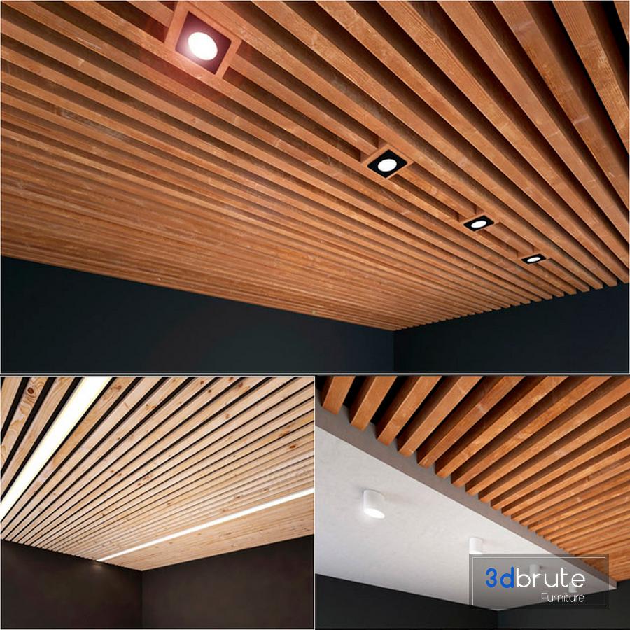 Wooden Ceiling 5 3d Model Buy Download 3dbrute