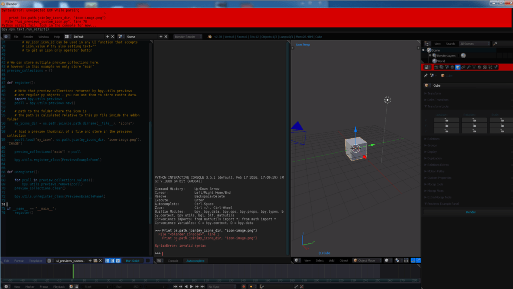 Blender is completely customizable by Python