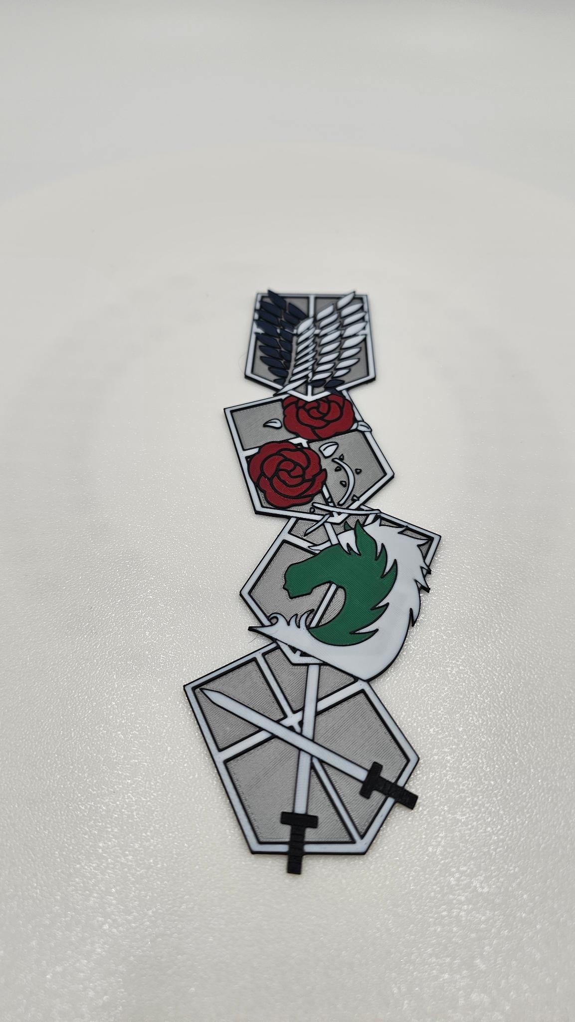 4-shields: Attack on Titan inspired Anime Bookmark
