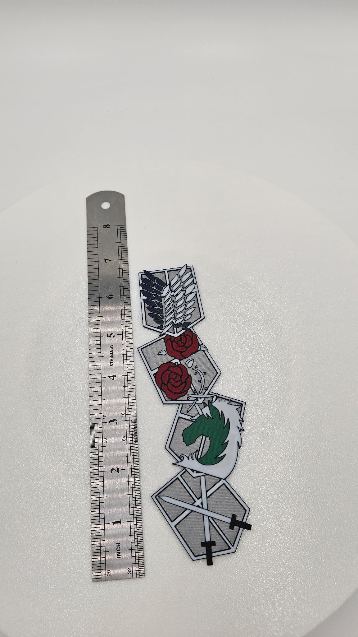 4-shields: Attack on Titan inspired Anime Bookmark
