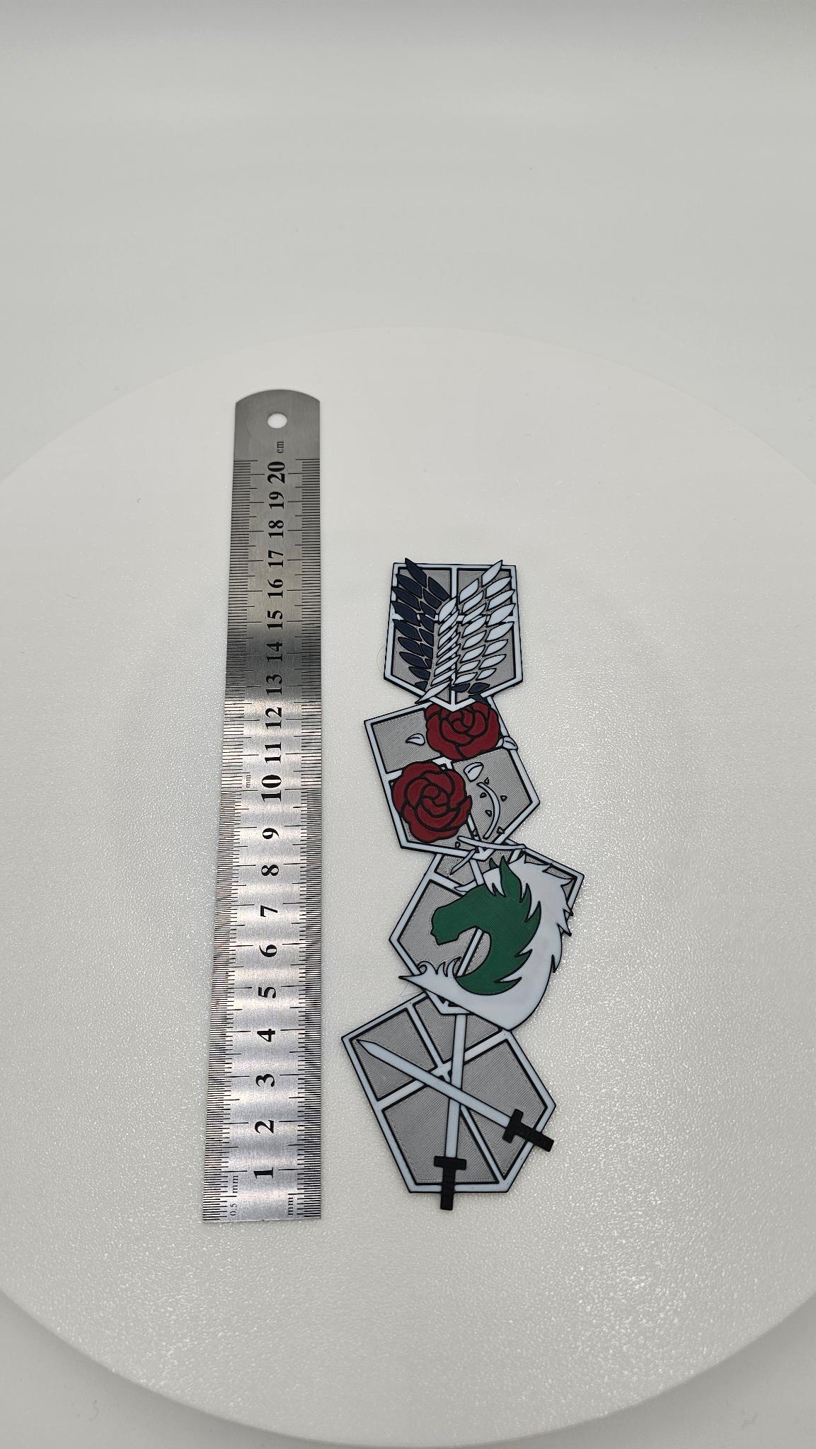4-shields: Attack on Titan inspired Anime Bookmark