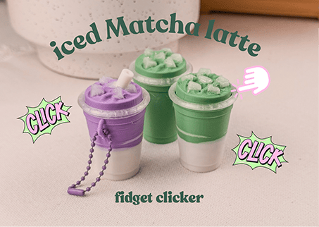 Iced Matcha Latte Fidget Clicker