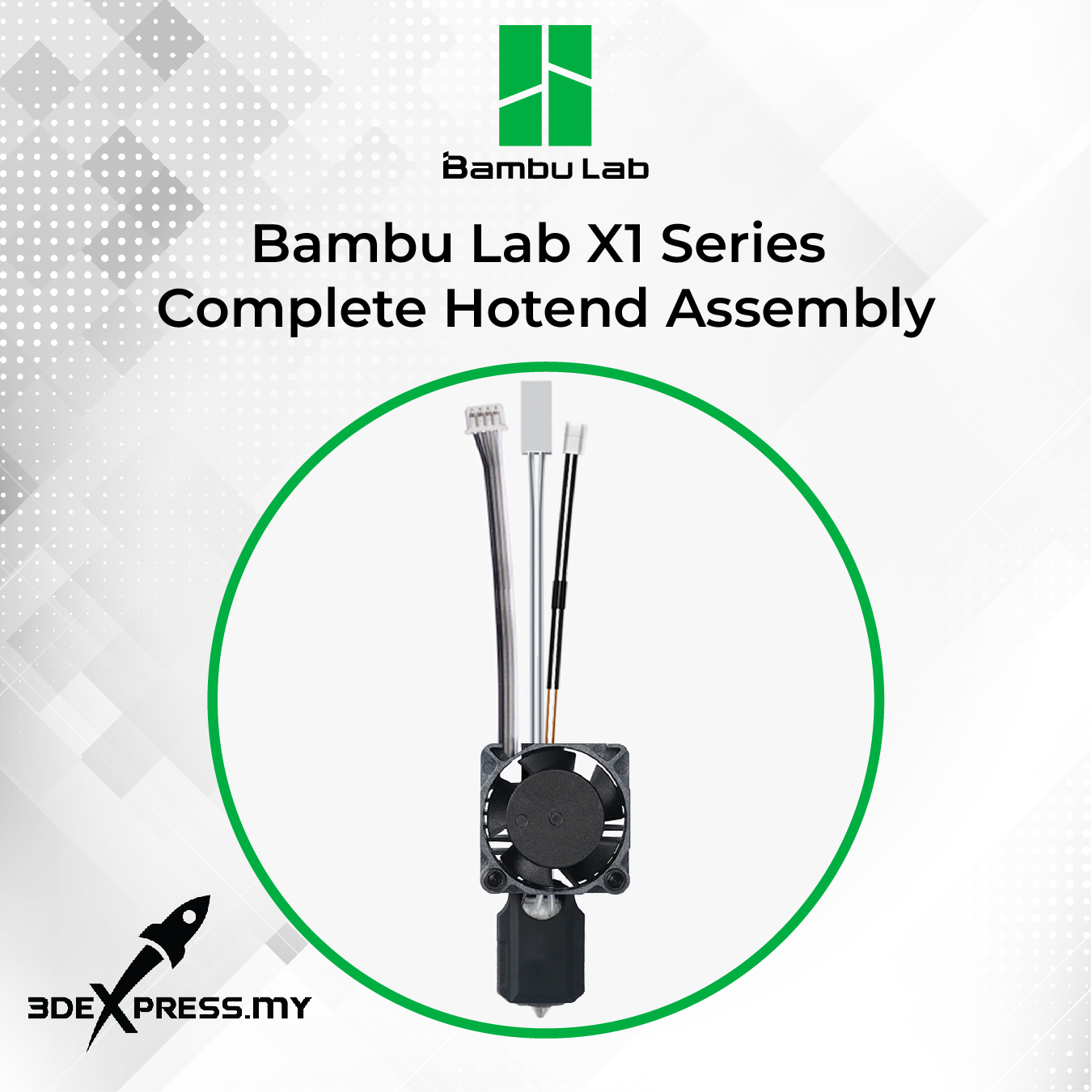 Bambu Lab X1 Series Exclusive: Complete hotend assembly w/HARDENED