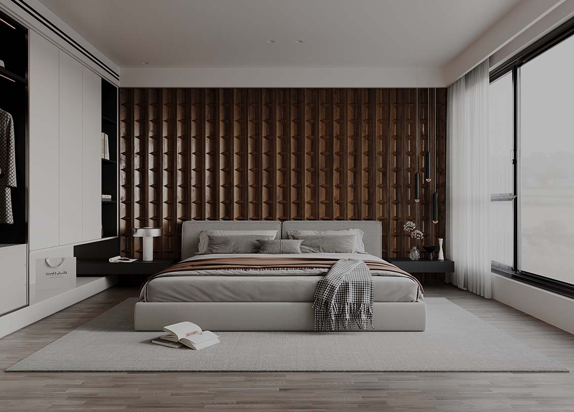 Download free 3d model of bedroom collected by 3DF.PRO 737