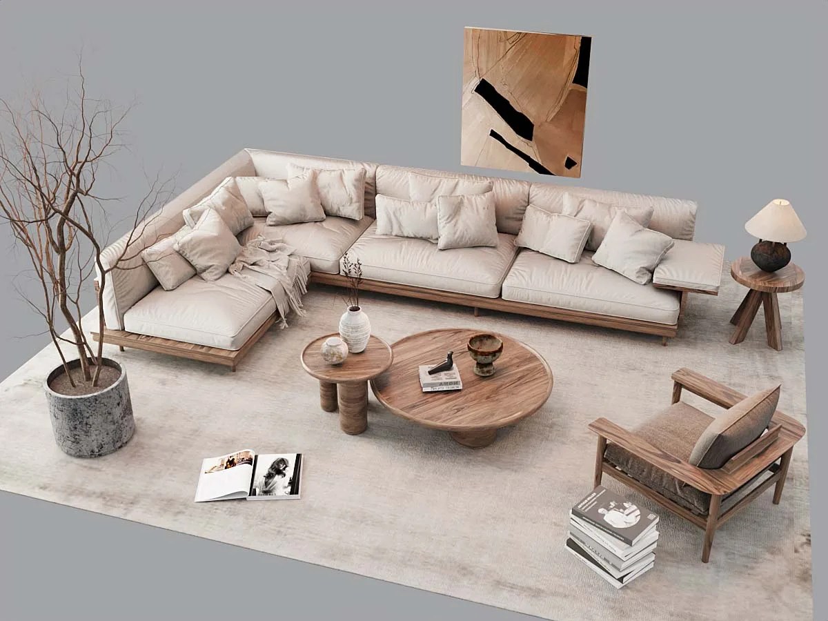 Free Download: Wabisabi Sofa 3D Collection 29