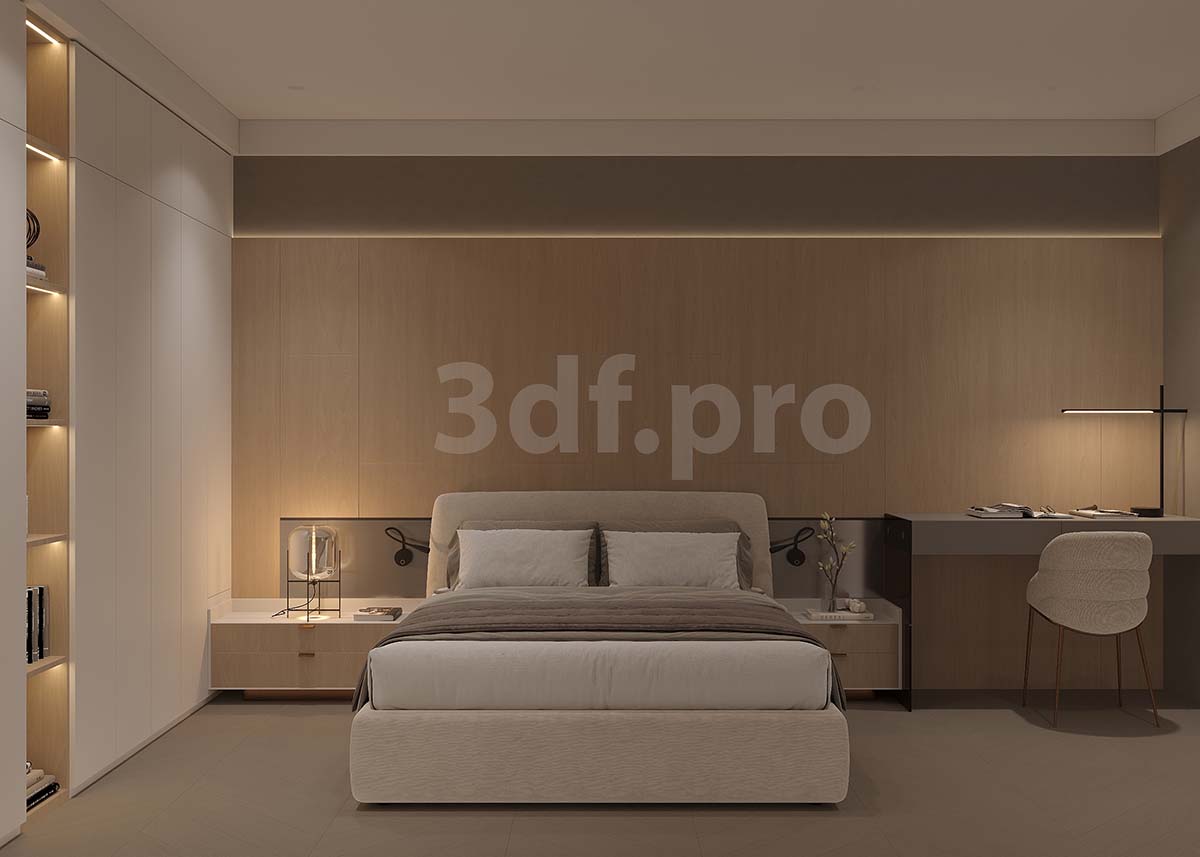 3dsMax Modern Bedroom Scene By Dat Nguyen 108