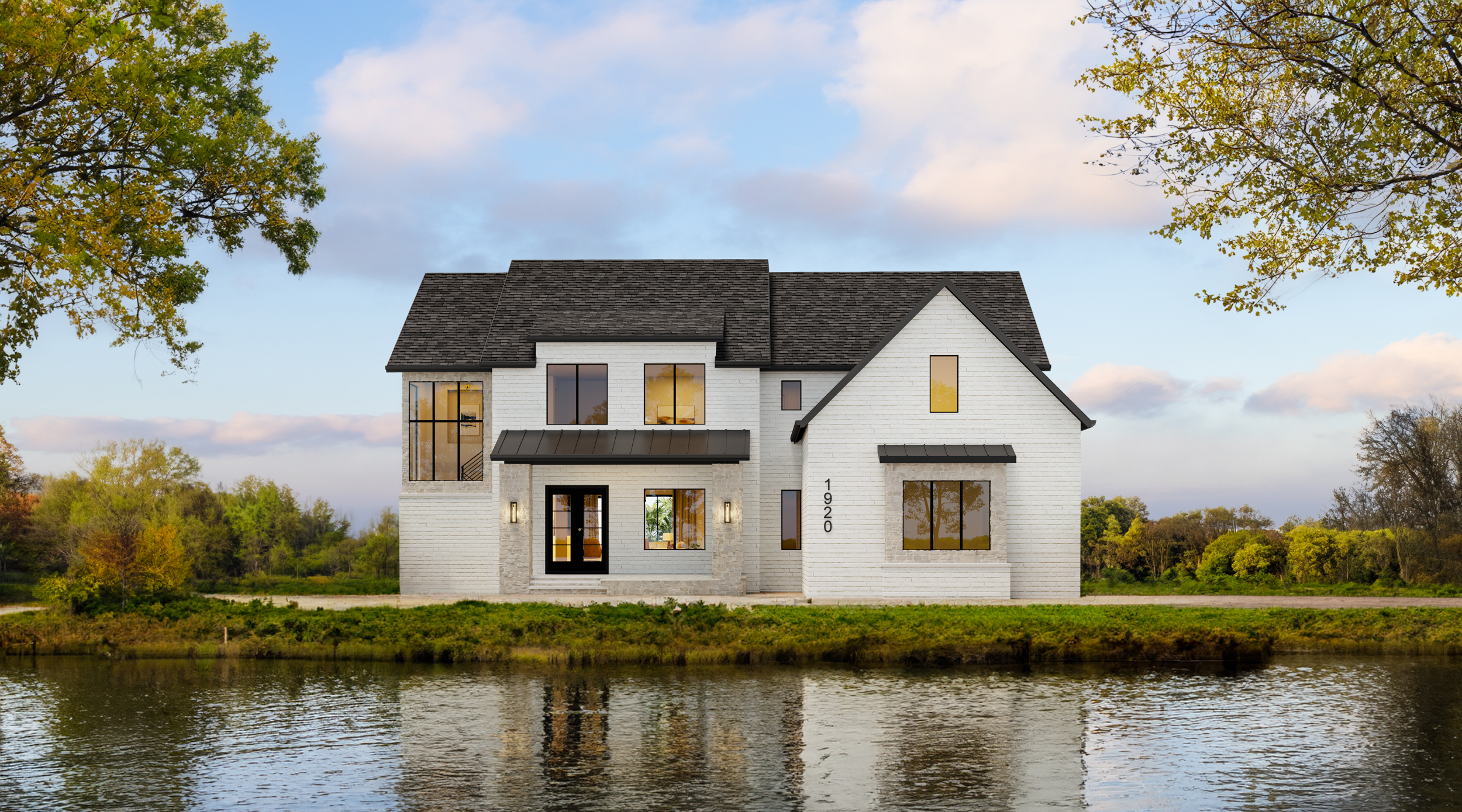 virtual walkthrough rendering of a house plan