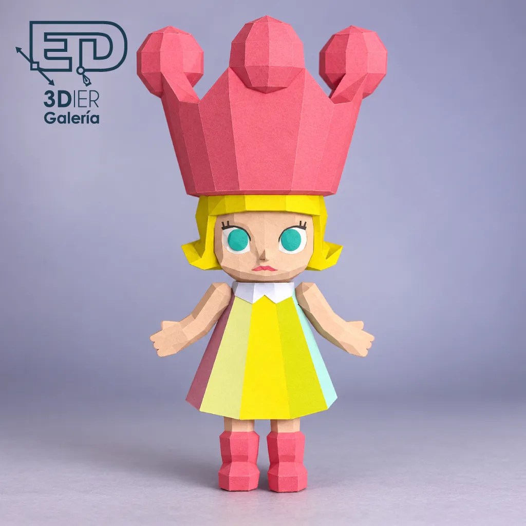 Molly Princess Rosa Papercraft Plantillas PDF