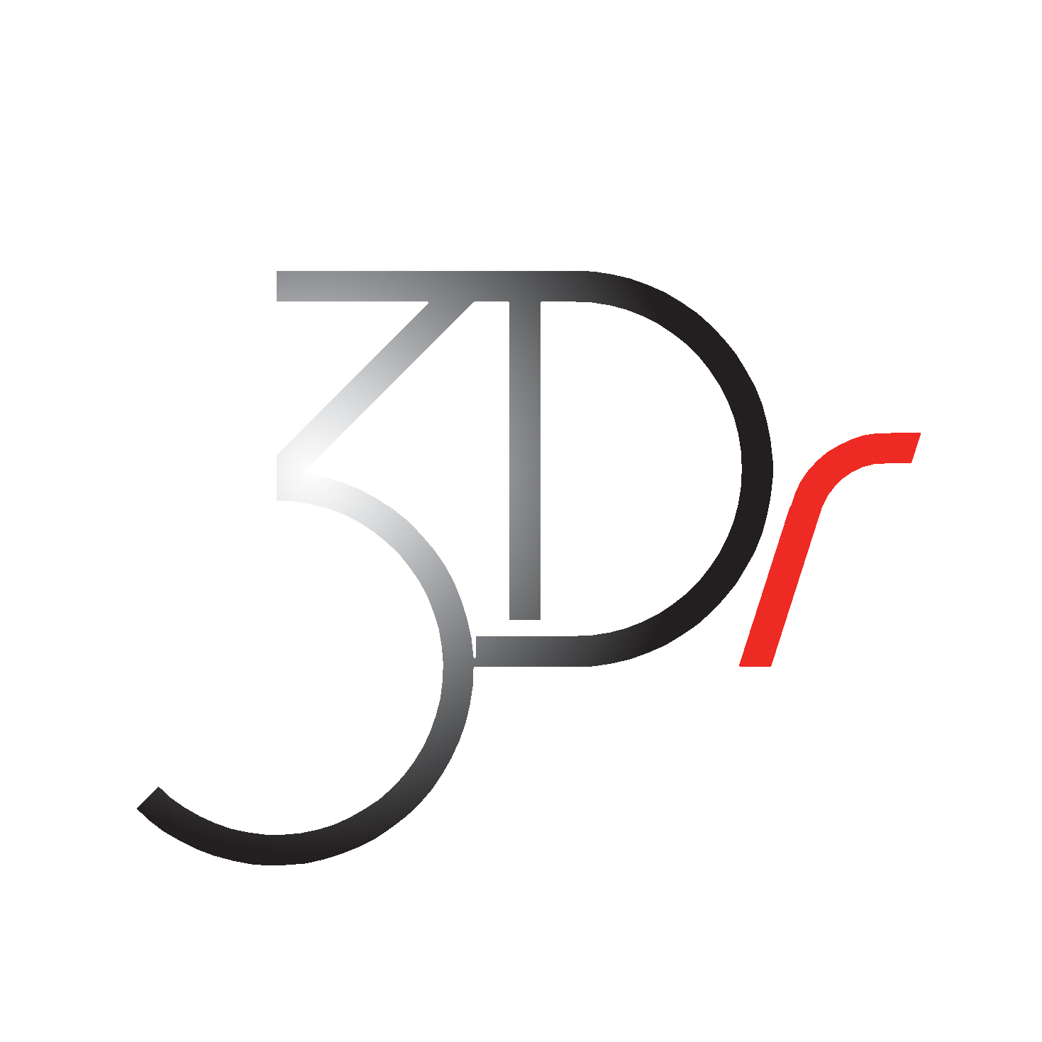 Logo ufficiale dello Studio 3Dr di Francesco Cagnino per sfondi scuri - Architettura e Ingegneria.