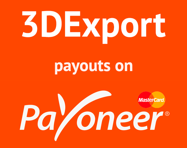 Great News Now 3dexport Payouts On Payoneer 3dm3 Com