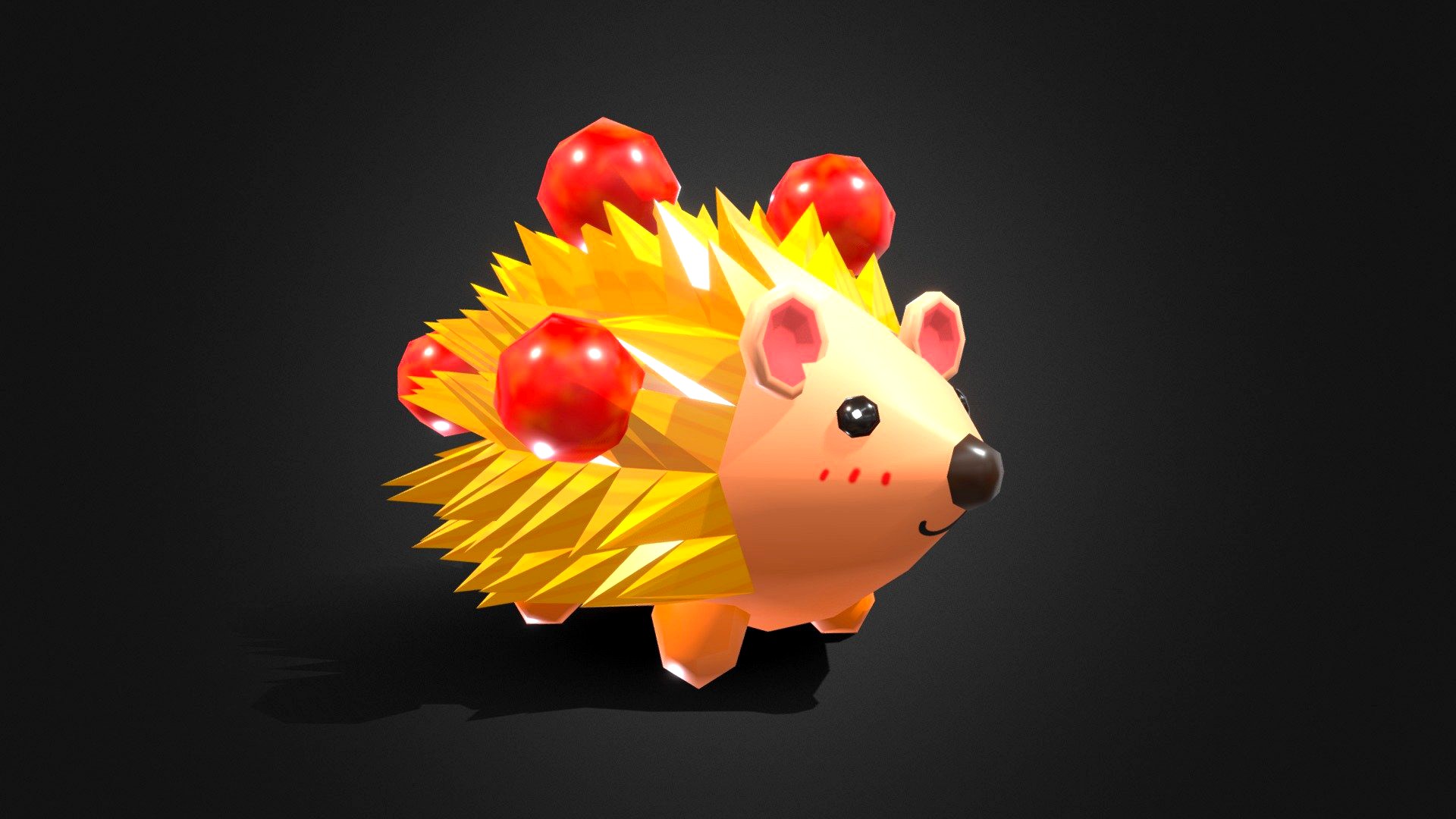 Cartoon Cute Hedgehog Low Poly Roblox Game Pet 3d Model 13167823 